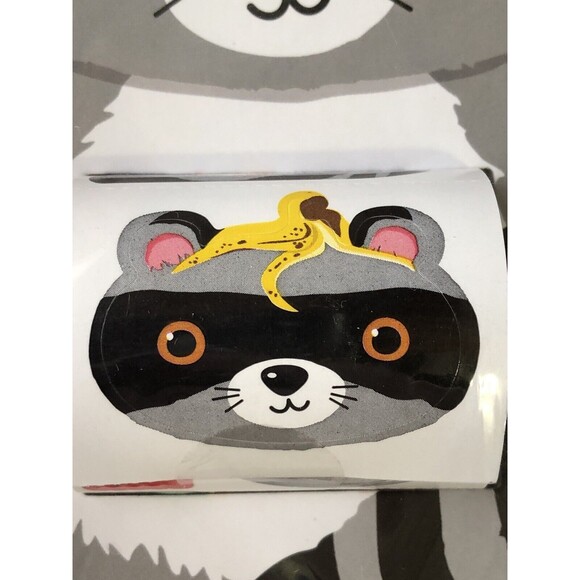 Mrs. Grossman's Raccoon Sticker Friend sticker roll & dispenser New - Picture 3 of 9
